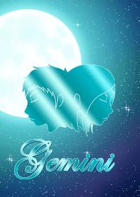 Gemini Clover Moon right blue