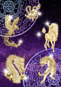 全運気アップ☆五神獣＆魔法陣