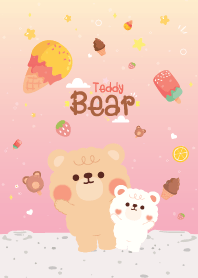 Teddy Bear Love Ice Cream Kawaii