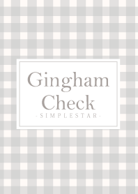 Gingham Check Natural Beige-SIMPLE STAR-