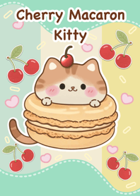 Cherry Macaron Kitty