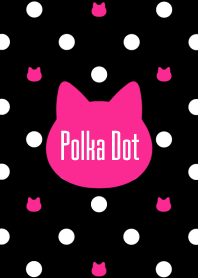 Cat Polka Dot[Black pink]