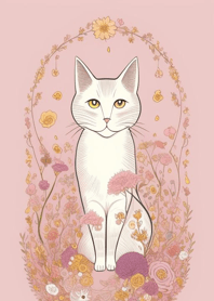 고양이와 꽃 a4tDj