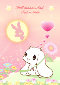 Full moon and rabbit.