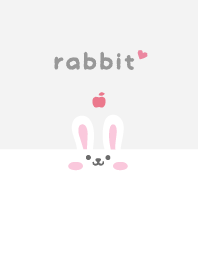 Rabbits. Apple [White]