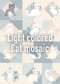 Mozaik Kucing Warna Cerah