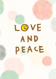 LOVE AND PEACE-Dot Watercolor2-