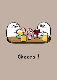 怠け者シールズ˙飲む酒!(茶色)