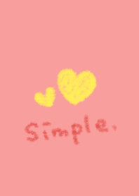 doodle of heart.(pastel red)