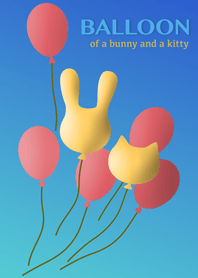 BALLOON of a bunny and a kitty