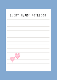 LUCKY HEART NOTEBOOKj-DUSTY BLUE