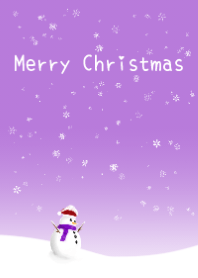 メリークリスマス、雪だるま、紫だ！