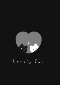 白黒にゃんこ。黒とグレー