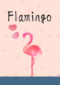 Flamingo dan hydrangea sederhana.