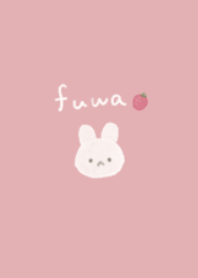 Dull pink fluffy rabbit