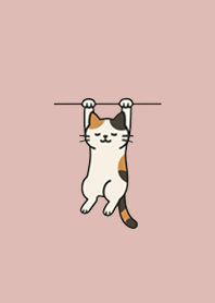 Dangling Calico Cat (Dusty Pink Theme)#8