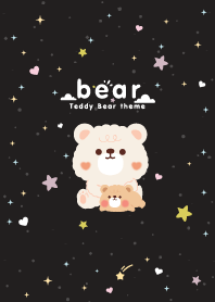 Teddy Bear Minimal Black