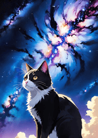 Night Moon Star Cat c95626