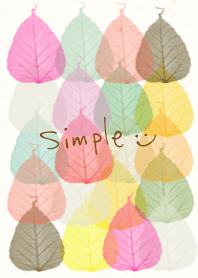 スマイル カラフル葉っぱ