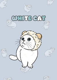 whitecat2 / light slate blue