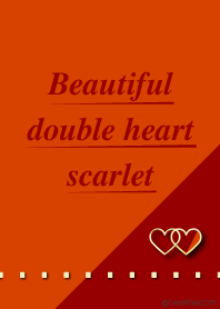 Beautiful double heart scarlet