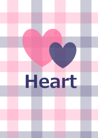 Pink and dark blue and heart from japan