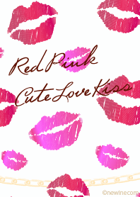 Red Pink Cute Love Kiss