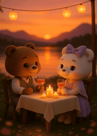 Sunset Lakeside Candlelight Date