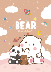 Three Bears Fat Kawaii Brown