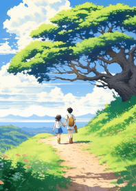 Couple walking hand in hand