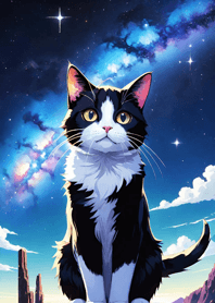 Night Moon Star Cat 8ab217