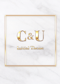 [ C&U ]  Initial Theme Gold White