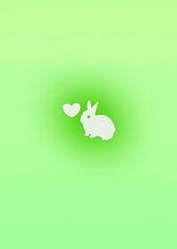 Rabbit silhouette green