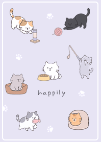 purple Let's play with cute cats! 02_2