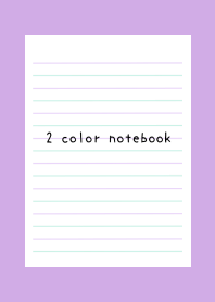 2 COLOR NOTEBOOK-PURPLE&GREEN-PURPLE