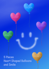 5 balloons and a lucky smile cloud