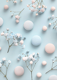 ライトブルーのカスミソウ