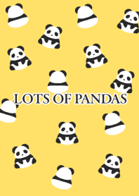 LOTS OF PANDAS-YELLOW
