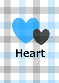Blue and black and heart
