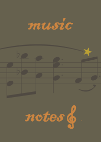 Music notes + khaki [os]