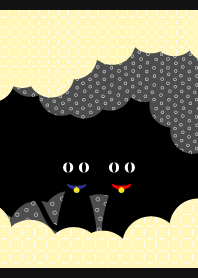 two cute cats on black