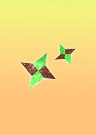 Japanese paper shuriken green