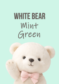 Plush Polar Bear 6 - Mint Green