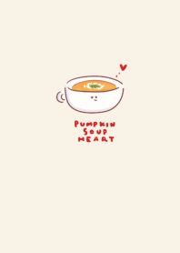 simple pumpkin soup heart beige
