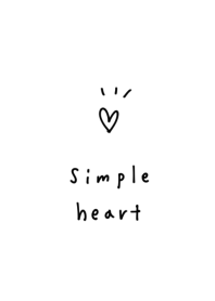 黑色和白色的簡單心