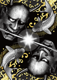 金運爆アゲ★邪気払い般若と昇り鯉