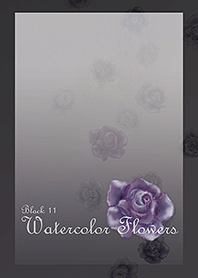 Watercolor Flowers[Rose]/Black11