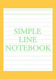SIMPLE GREEN LINE NOTEBOOKj-ORANGE