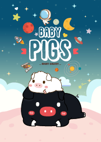 หมูน้อย โลกกาแล็กซี่ กลางคืน