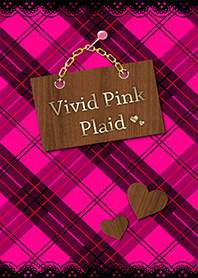 Vivid pink color plaid